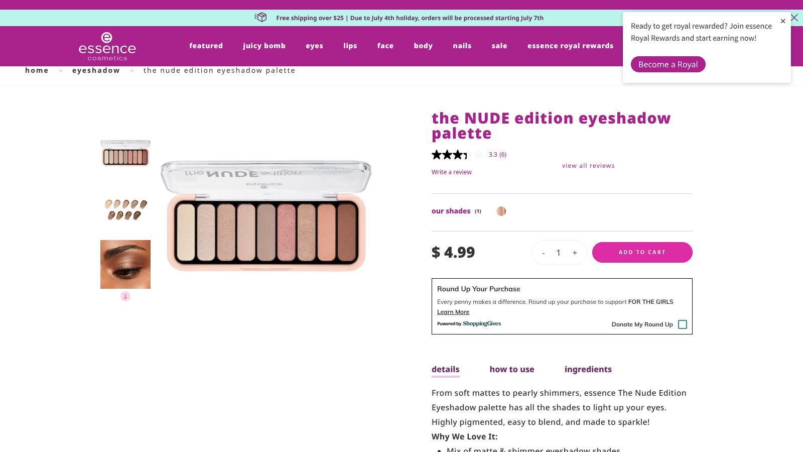 Essence the NUDE edition Eyeshadow Palette