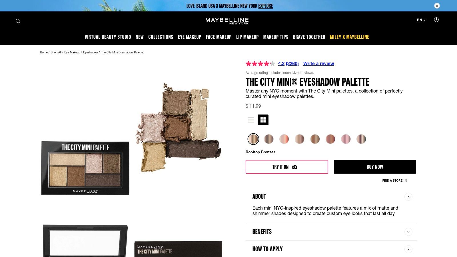 Maybelline The City Mini Eyeshadow Palette