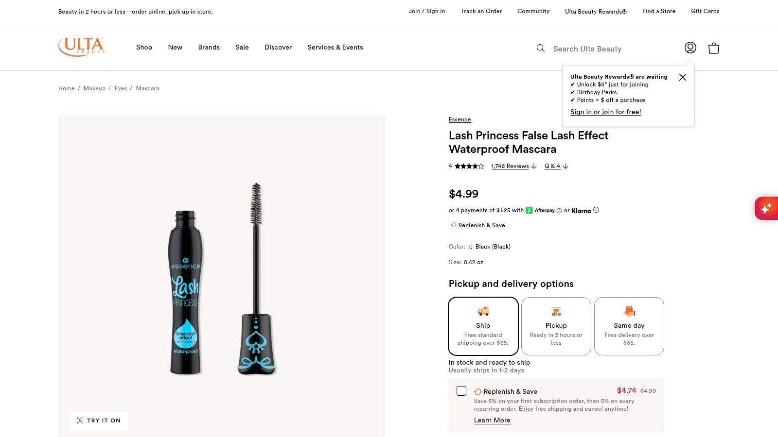Essence Lash Princess False Lash Effect Waterproof Mascara