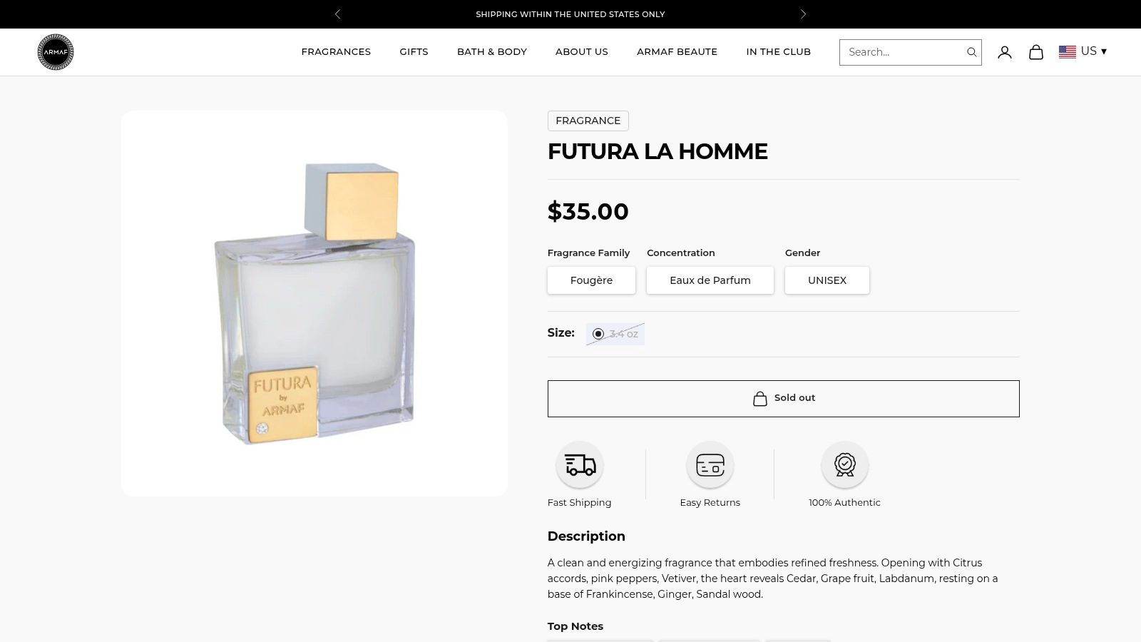 Armaf – Futura La Homme (EDP)
