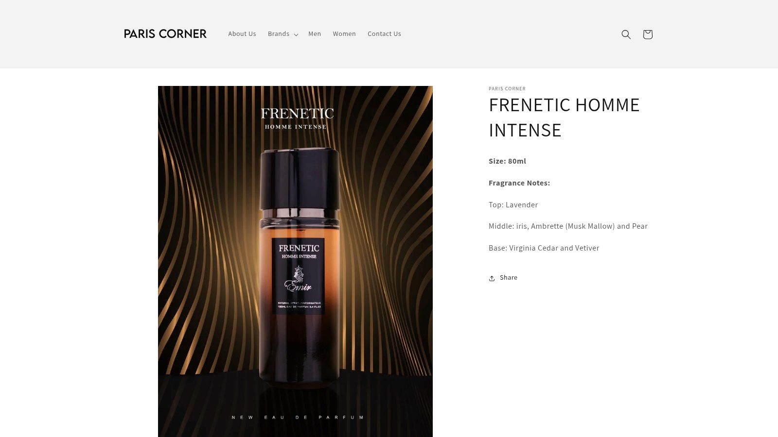 Paris Corner – Frenetic Homme Intense (Emir)
